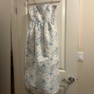 Sachin+Babi NEW with tags white blue floral dress size 8